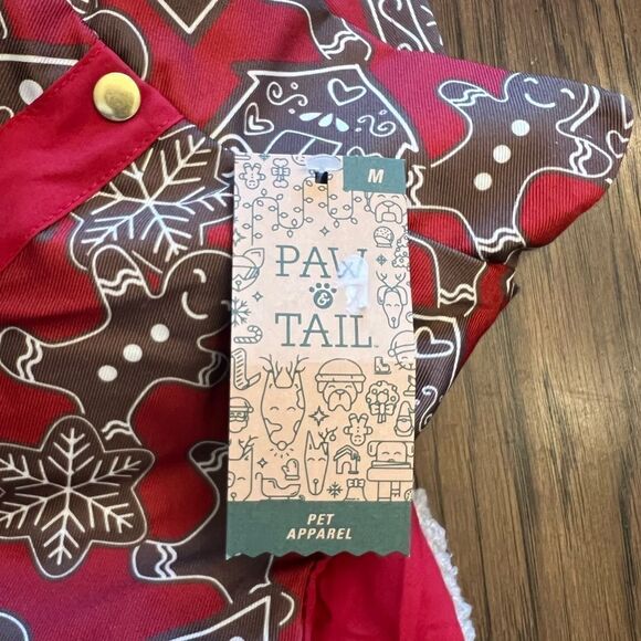 Paw and Tail fleece Dog winter jacket eat w gingerbread as men and houses. NWT - Picture 6 of 6